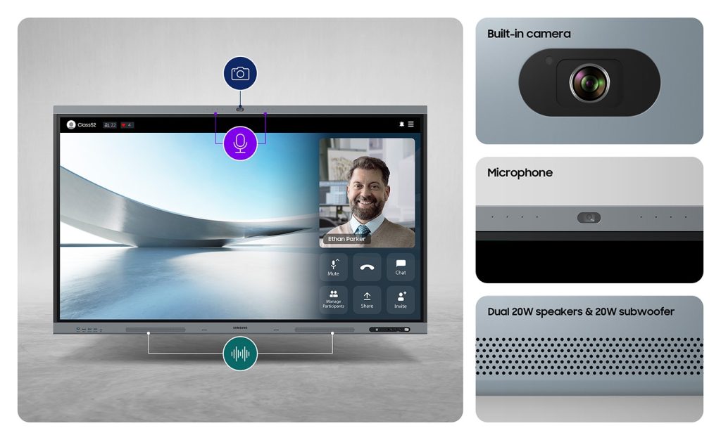 fitur video call di android interactive display
